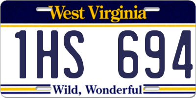 WV license plate 1HS694