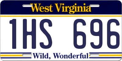 WV license plate 1HS696