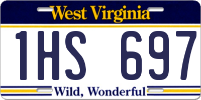 WV license plate 1HS697