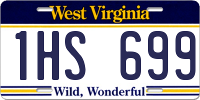 WV license plate 1HS699