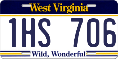 WV license plate 1HS706