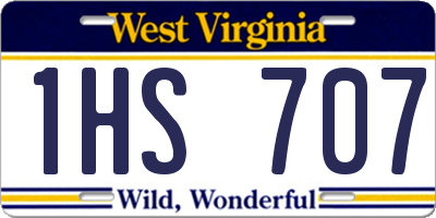 WV license plate 1HS707