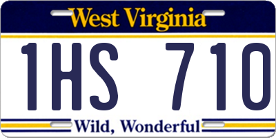 WV license plate 1HS710