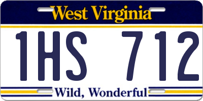 WV license plate 1HS712