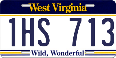 WV license plate 1HS713