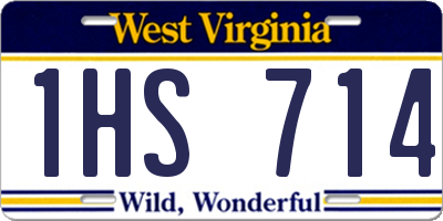 WV license plate 1HS714
