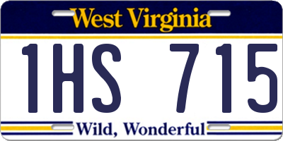 WV license plate 1HS715