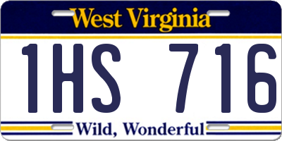 WV license plate 1HS716