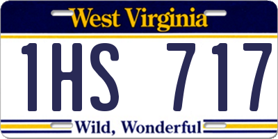 WV license plate 1HS717