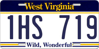 WV license plate 1HS719