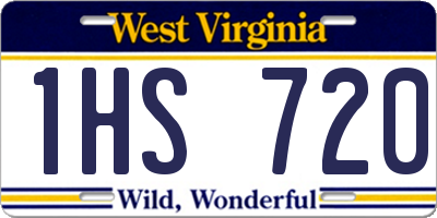 WV license plate 1HS720