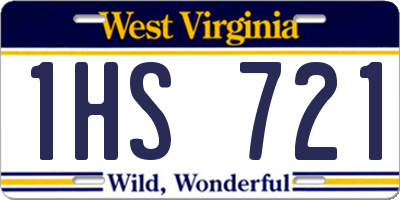 WV license plate 1HS721