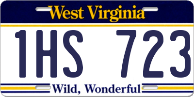 WV license plate 1HS723
