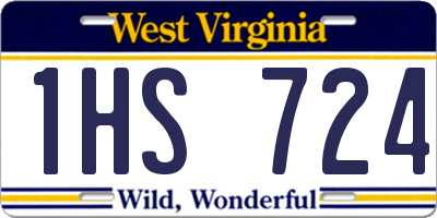 WV license plate 1HS724
