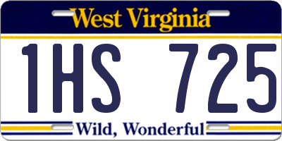 WV license plate 1HS725