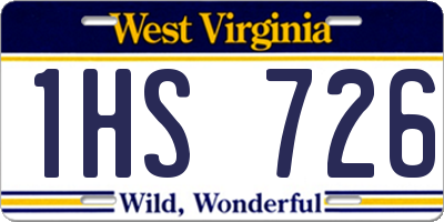 WV license plate 1HS726
