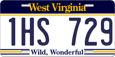 WV license plate 1HS729