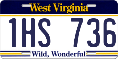 WV license plate 1HS736