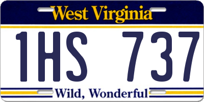WV license plate 1HS737