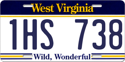 WV license plate 1HS738