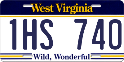 WV license plate 1HS740