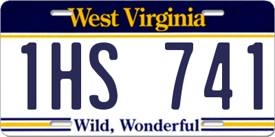 WV license plate 1HS741