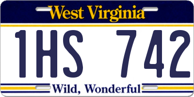 WV license plate 1HS742