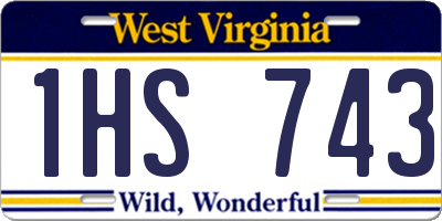 WV license plate 1HS743
