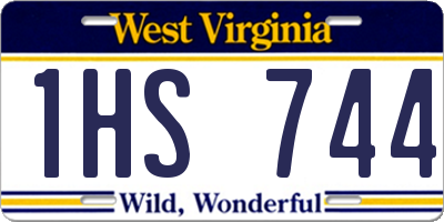 WV license plate 1HS744