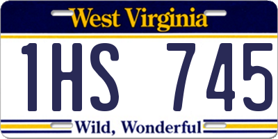 WV license plate 1HS745