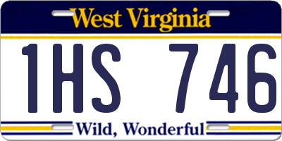 WV license plate 1HS746