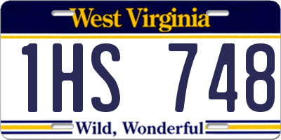 WV license plate 1HS748