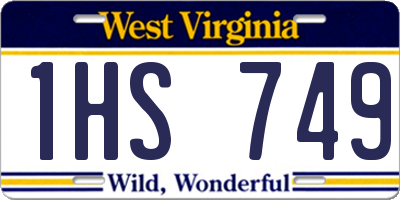 WV license plate 1HS749