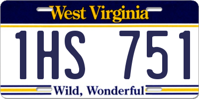 WV license plate 1HS751