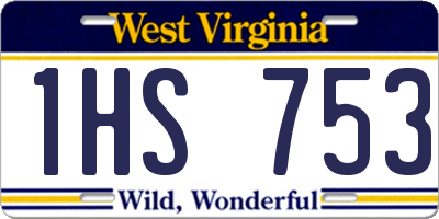 WV license plate 1HS753