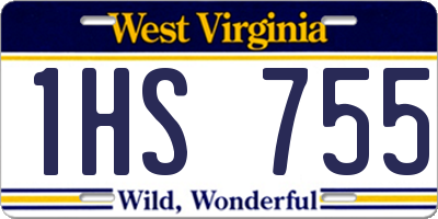 WV license plate 1HS755