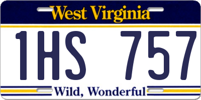 WV license plate 1HS757