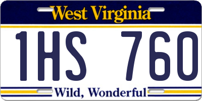 WV license plate 1HS760