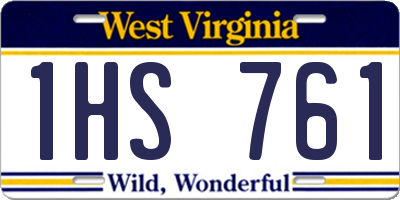 WV license plate 1HS761
