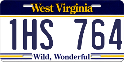 WV license plate 1HS764