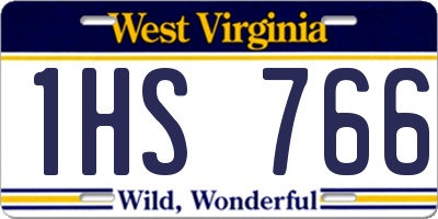 WV license plate 1HS766