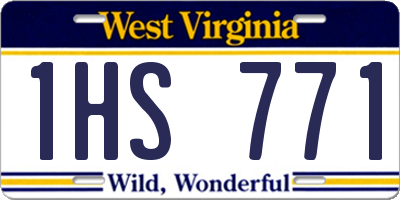 WV license plate 1HS771