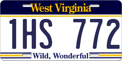 WV license plate 1HS772