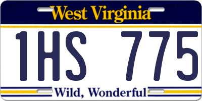 WV license plate 1HS775