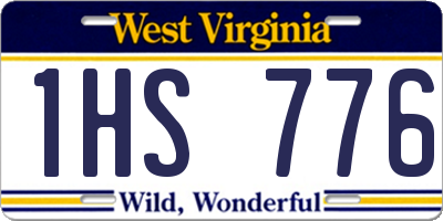 WV license plate 1HS776