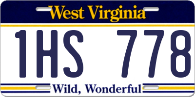 WV license plate 1HS778