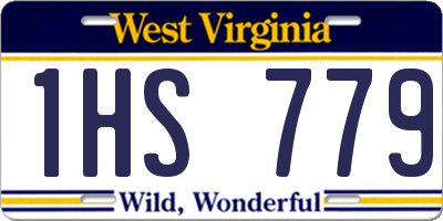 WV license plate 1HS779