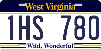 WV license plate 1HS780
