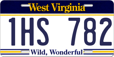 WV license plate 1HS782