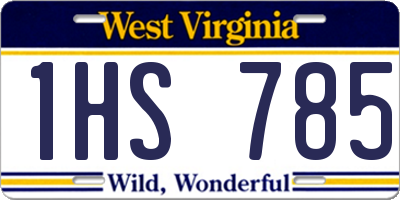 WV license plate 1HS785